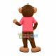 Excited Monkey In Letter Print Top Mascot Costume