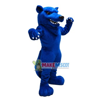 Blue Wolf With Sharp Claws Mascot Costume Blue Wolf With Sharp Claws Mascot Costume