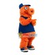Long Wool Orange Monster Sport Mascot Costume Long Wool Orange Monster Sport Mascot Costume