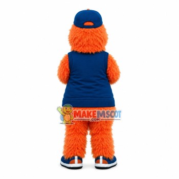 Long Wool Orange Monster Sport Mascot Costume Long Wool Orange Monster Sport Mascot Costume