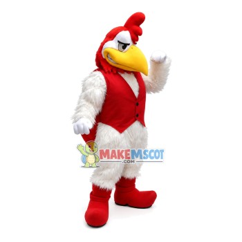 Professional Furry White Chicken Mascot Costume