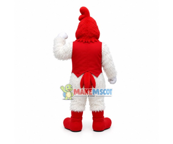 Professional Furry White Chicken Mascot Costume