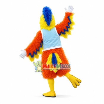 Cheering Hairy Falcon Mascot Costume Cheering Hairy Falcon Mascot Costume