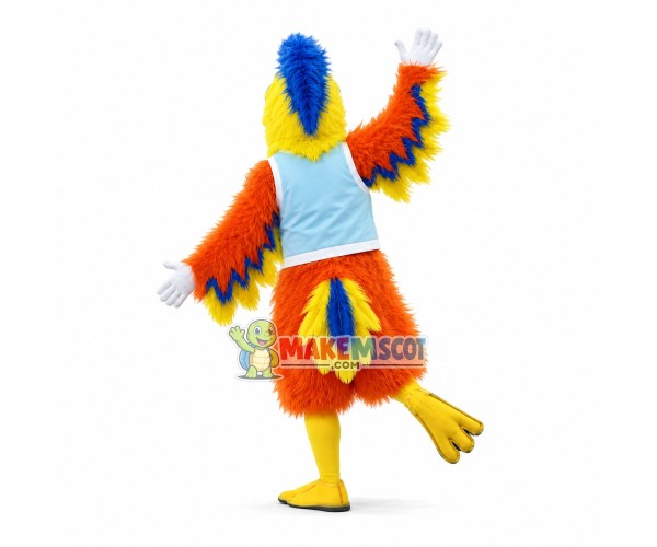 Cheering Hairy Falcon Mascot Costume Cheering Hairy Falcon Mascot Costume