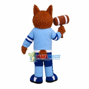 Serious Owl Holding Mallet Mascot Costume Serious Owl Holding Mallet Mascot Costume