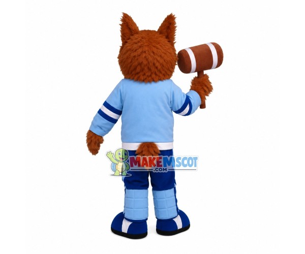 Serious Owl Holding Mallet Mascot Costume Serious Owl Holding Mallet Mascot Costume