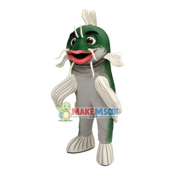 Long-whiskered Green Catfish Mascot Costume Long-whiskered Green Catfish Mascot Costume