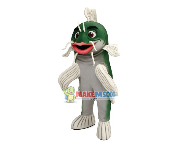 Long-whiskered Green Catfish Mascot Costume