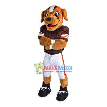 Confident Dog Contestant Mascot Costume Confident Dog Contestant Mascot Costume
