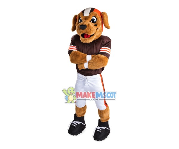 Confident Dog Contestant Mascot Costume Confident Dog Contestant Mascot Costume