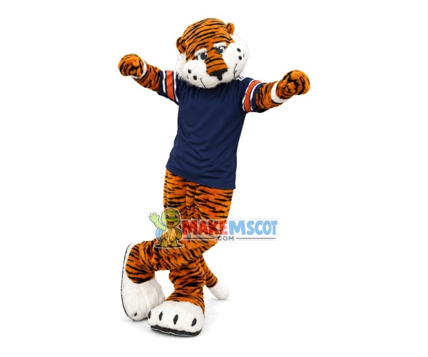 Waiting Tiger Player Mascot Costume Waiting Tiger Player Mascot Costume