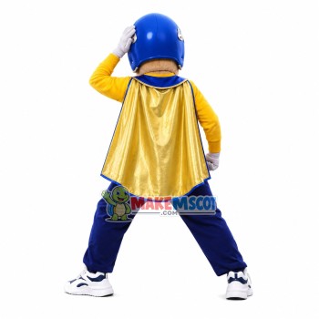 Opening Bear Wearing Helmet Mascot Costume Opening Bear Wearing Helmet Mascot Costume