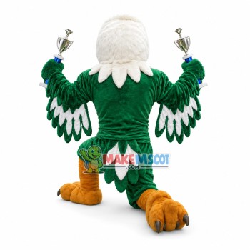 Victorious Muscle Green Eagle Mascot Costume Victorious Muscle Green Eagle Mascot Costume