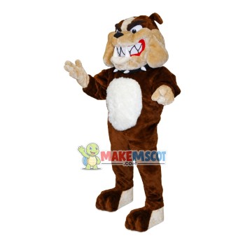 Chained Ferocious Bulldog Mascot Costume Chained Ferocious Bulldog Mascot Costume