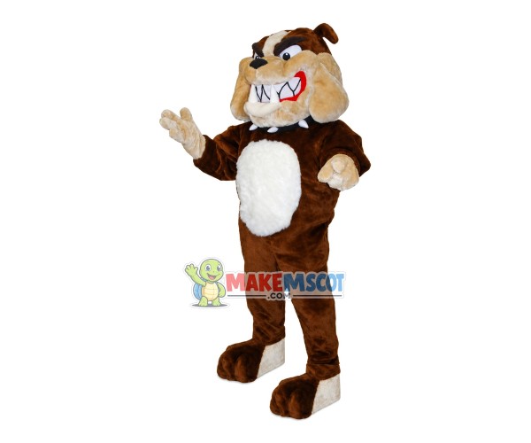 Chained Ferocious Bulldog Mascot Costume