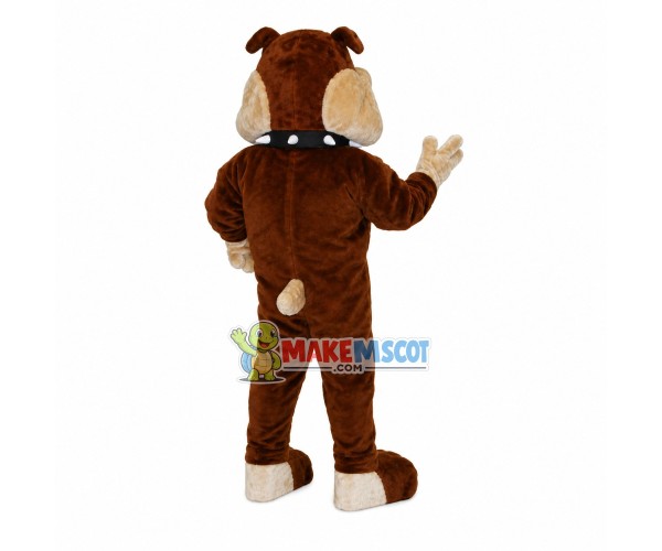 Chained Ferocious Bulldog Mascot Costume Chained Ferocious Bulldog Mascot Costume