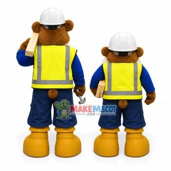 Pair of Lumberjack Bear Partners Mascot Costume Pair of Lumberjack Bear Partners Mascot Costume