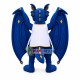 Blue Evil Dragon With Huge Wings Mascot Costume Blue Evil Dragon With Huge Wings Mascot Costume