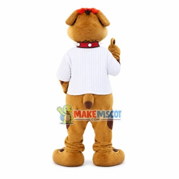 Turbulent Dog With Collar Mascot Costume Turbulent Dog With Collar Mascot Costume