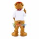 Turbulent Dog With Collar Mascot Costume Turbulent Dog With Collar Mascot Costume