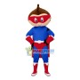 Superman Boy Wearing Blindfold Mascot Costume