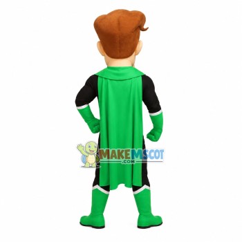 Muscular Superhero In Green Panties Mascot Costume Muscular Superhero In Green Panties Mascot Costume