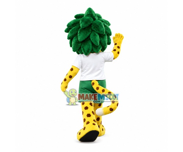 Young Tiger Player With Green Hair Mascot Costume Young Tiger Player With Green Hair Mascot Costume
