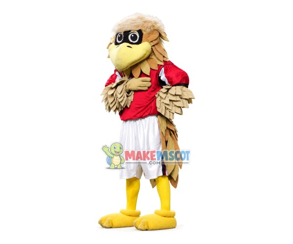 Falcon With Heavy Feathers Mascot Costume Falcon With Heavy Feathers Mascot Costume