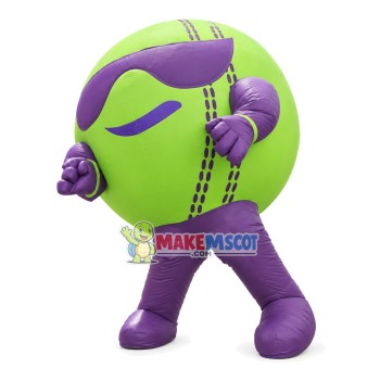 Swollen Green Ball Cartoon Mascot Costume Swollen Green Ball Cartoon Mascot Costume