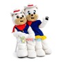 The White Bear Couple of Ski Resort Mascot Costume