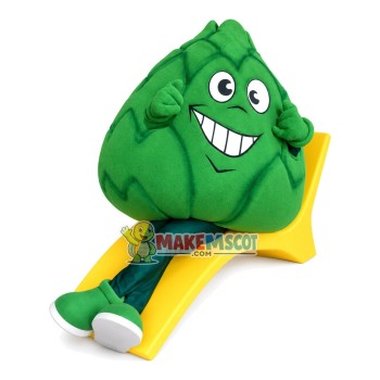 Lying Green Triangle Doll Mascot Costume