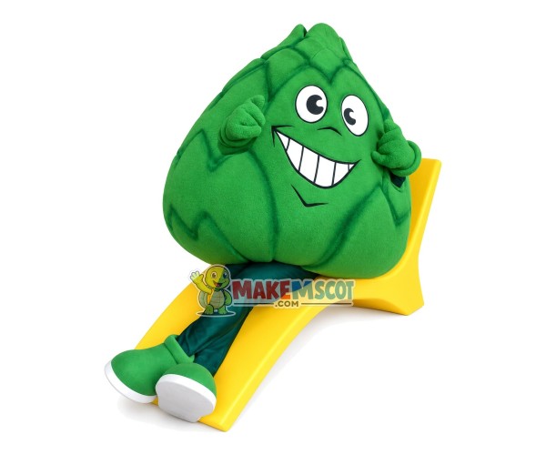 Lying Green Triangle Doll Mascot Costume Lying Green Triangle Doll Mascot Costume