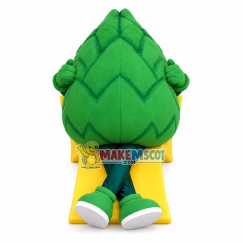 Lying Green Triangle Doll Mascot Costume Lying Green Triangle Doll Mascot Costume