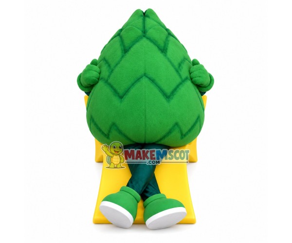 Lying Green Triangle Doll Mascot Costume Lying Green Triangle Doll Mascot Costume