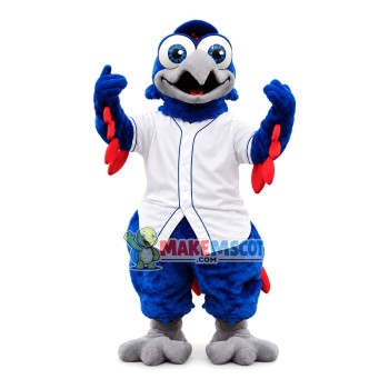 Inspiring Blue Eyed Falcon Mascot Costume Inspiring Blue Eyed Falcon Mascot Costume