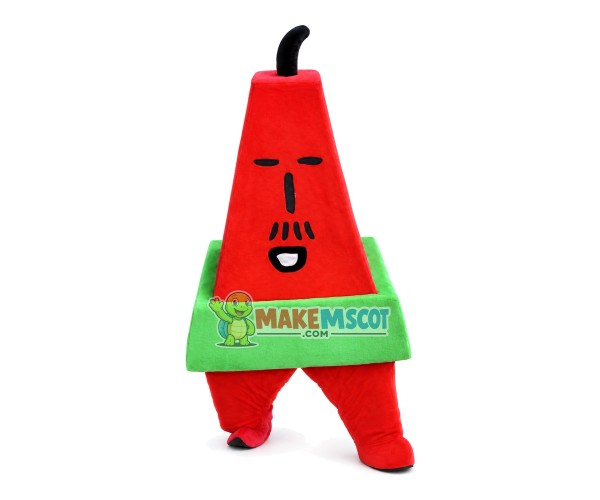 Red Tower Building Block Mascot Costume Red Tower Building Block Mascot Costume