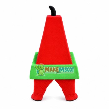 Red Tower Building Block Mascot Costume Red Tower Building Block Mascot Costume