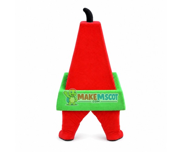 Red Tower Building Block Mascot Costume Red Tower Building Block Mascot Costume