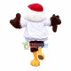 Running White Shaggy Chick Mascot Costume Running White Shaggy Chick Mascot Costume