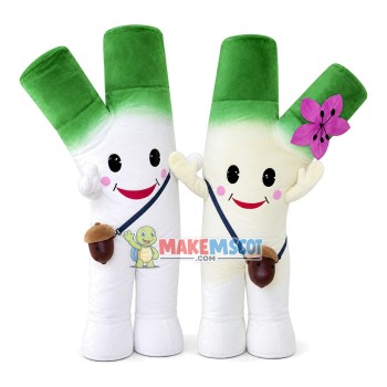 Adult Cartoon Green Onion Mascot Costume Adult Cartoon Green Onion Mascot Costume