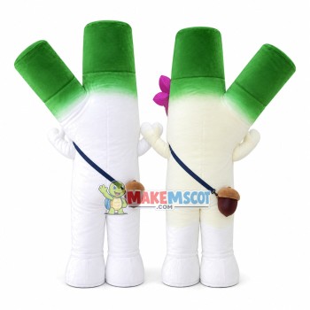 Adult Cartoon Green Onion Mascot Costume Adult Cartoon Green Onion Mascot Costume