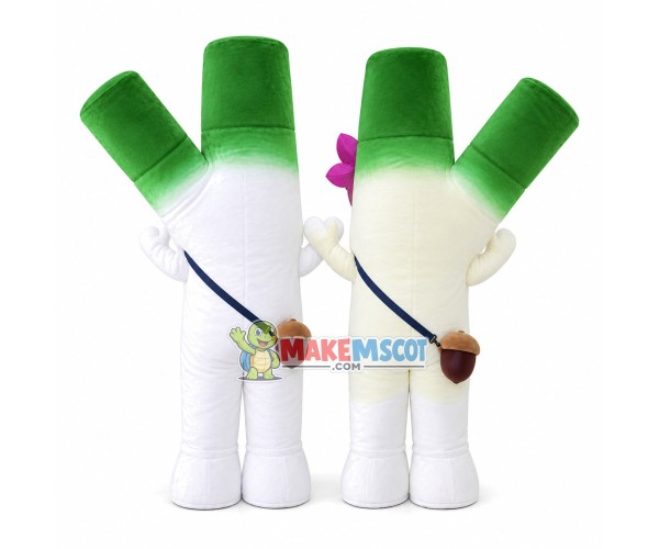 Adult Cartoon Green Onion Mascot Costume Adult Cartoon Green Onion Mascot Costume