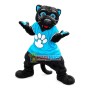 Plush Panther Wearing Print Shirt Mascot Costume