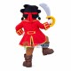 Crazy Pirate Holding Sword Mascot Costume Crazy Pirate Holding Sword Mascot Costume