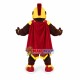 Black Soldier In Yellow Armor Mascot Costume Black Soldier In Yellow Armor Mascot Costume