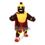 Black Soldier In Yellow Armor Mascot Costume