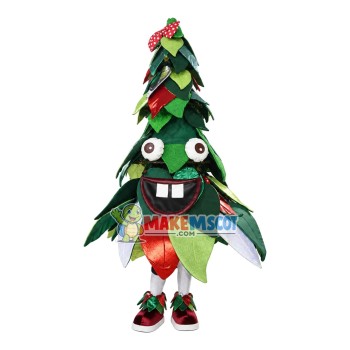 Interesting Cartoon Leafy Pine Tree Mascot Costume