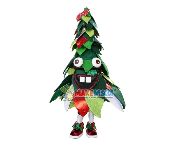 Interesting Cartoon Leafy Pine Tree Mascot Costume