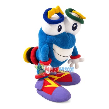 Bigfoot Blue Circle Doll Cartoon Mascot Costume