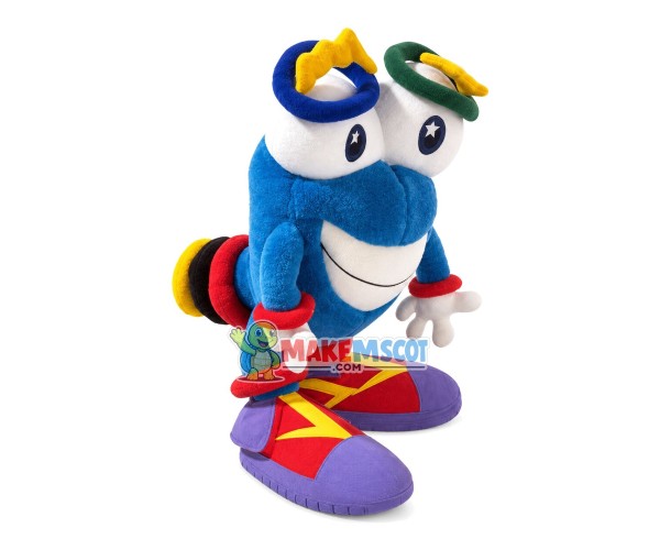 Bigfoot Blue Circle Doll Cartoon Mascot Costume Bigfoot Blue Circle Doll Cartoon Mascot Costume